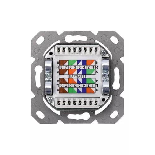 DIGITUS DN-9008-1 Cat.6A Class EA 2x RJ45 süllyesztett fali aljzat
