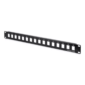   DIGITUS 19" 1U 16port fekete moduláris üres Patch Panel