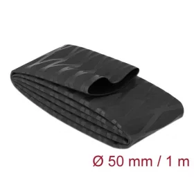   Delock 19607 1mx50mm csúszásmentes X-mintás fekete zsugorcső