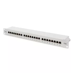   DIGITUS 19" 1U 24port Cat.5e szürke árnyékolt Patch Panel