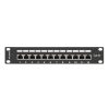 Lanberg PPF5-9012-B 10" 1U 12port Cat.5e FTP árnyékolt fekete patch panel