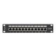 Lanberg PPF5-9012-B 10" 1U 12port Cat.5e FTP árnyékolt fekete patch panel