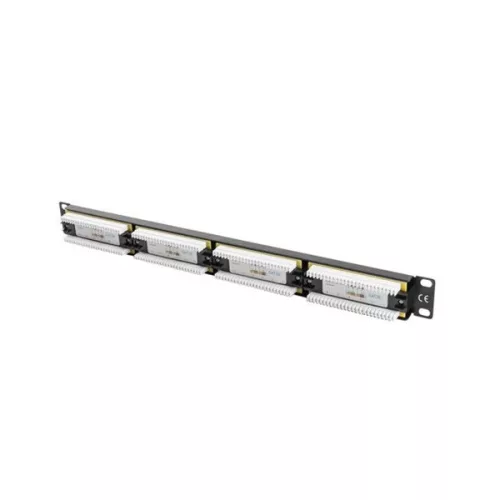 Lanberg PPU5-1024-B 19" 1U 24port Cat.5e UTP árnyékolatlan fekete patch panel