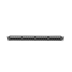   Lanberg PPU6-1024-B 19" 1U 24port Cat.6 UTP árnyékolatlan fekete patch panel