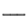 Lanberg PPS6-1024-B 19" 1U 24port Cat.6 FTP árnyékolt fekete patch panel