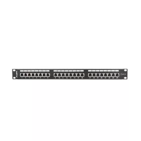   Lanberg PPS6-1024-B 19" 1U 24port Cat.6 FTP árnyékolt fekete patch panel