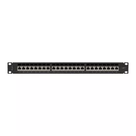   Lanberg PPS7-1024-B 19" 1U 24port Cat.7 FTP árnyékolt fekete patch panel