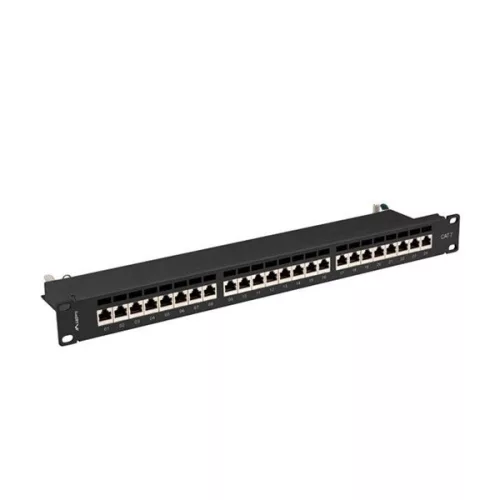 Lanberg PPS7-1024-B 19" 1U 24port Cat.7 FTP árnyékolt fekete patch panel