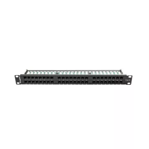 Lanberg PPU6-1048-B 19" 1U 48port Cat.6 UTP árnyékolatlan fekete patch panel