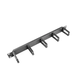   Lanberg AK-1202-B 19" 1U fekete műanyag gyűrűs fém kábelrendező