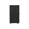 Lanberg FF01-8037-12BL 19" 37U SZÉL:800mm MÉLY:1000mm MAG:1883mm lapraszerelt LCD üvegajtós fekete rack szekrény