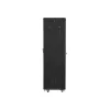 Lanberg FF01-6642-12B 19" 42U SZÉL:600mm MÉLY:600mm MAG:2047mm lapraszerelt üvegajtós fekete rack szekrény