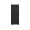 Lanberg FF01-8042-23BL 19" 42U SZÉL:800mm MÉLY:1000mm MAG:2097mm lapraszerelt LCD hálós fémajtós fekete rack szekrény