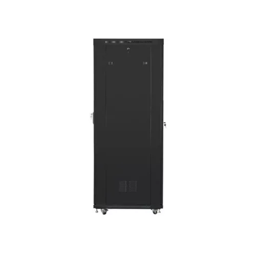 Lanberg FF01-8042-23BL 19" 42U SZÉL:800mm MÉLY:1000mm MAG:2097mm lapraszerelt LCD hálós fémajtós fekete rack szekrény