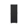 Lanberg FF01-8842-12BL 19" 42U SZÉL:800mm MÉLY:800mm MAG:2097mm LCD lapraszerelt üvegajtós fekete rack szekrény