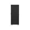 Lanberg FF01-8047-12B 19" 47U SZÉL:800mm MÉLY:1000mm MAG:2270mm lapraszerelt üvegajtós fekete rack szekrény