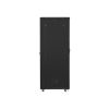 Lanberg FF01-8047-12B 19" 47U SZÉL:800mm MÉLY:1000mm MAG:2270mm lapraszerelt üvegajtós fekete rack szekrény