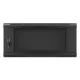 Lanberg WF01-6404-10B 19" 4U SZÉL:600mm MÉLY:450mm MAG:290mm lapraszerelt üvegajtós fekete fali rack szekrény