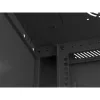 Lanberg WF01-6404-10B 19" 4U SZÉL:600mm MÉLY:450mm MAG:290mm lapraszerelt üvegajtós fekete fali rack szekrény