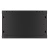 Lanberg WF01-6406-10B 19" 6U SZÉL:600mm MÉLY:450mm MAG:379mm lapraszerelt üvegajtós fekete fali rack szekrény