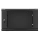 Lanberg WF01-6606-10B 19" 6U SZÉL:600mm MÉLY:600mm MAG:379mm lapraszerelt üvegajtós fekete fali rack szekrény