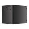 Lanberg WF01-6409-00B 19" 9U SZÉL:600mm MÉLY:450mm MAG:512mm lapraszerelt fémajtós fekete fali rack szekrény