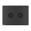 Lanberg WF01-6409-00B 19" 9U SZÉL:600mm MÉLY:450mm MAG:512mm lapraszerelt fémajtós fekete fali rack szekrény