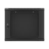 Lanberg WF01-6609-10B 19" 9U SZÉL:600mm MÉLY:600mm MAG:512mm lapraszerelt üvegajtós fekete fali rack szekrény