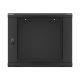 Lanberg WF01-6609-10B 19" 9U SZÉL:600mm MÉLY:600mm MAG:512mm lapraszerelt üvegajtós fekete fali rack szekrény