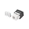 Lanberg KSU6-2000 Cat.6 UTP 180°-os szerszám nélkül szerelhető árnyékolatlan RJ45 Keystone jack