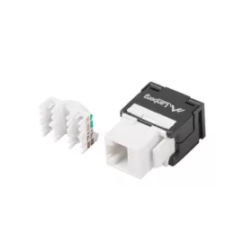   Lanberg KSU6-2000 Cat.6 UTP 180°-os szerszám nélkül szerelhető árnyékolatlan RJ45 Keystone jack