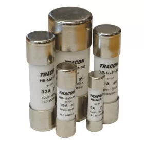   Tracon HBM-10X38-16 aM 10 db/csomag 16A 500V,100kA,10x38 hengeres biztosító