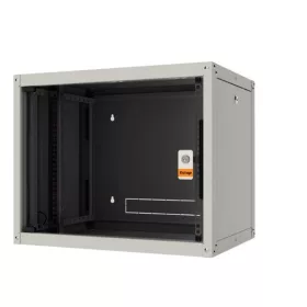   Legrand EVO9U6045P Evoline+ 19" 9U 600x450mm levehető oldallapos üvegajtós egyrészes fali rack szekrény