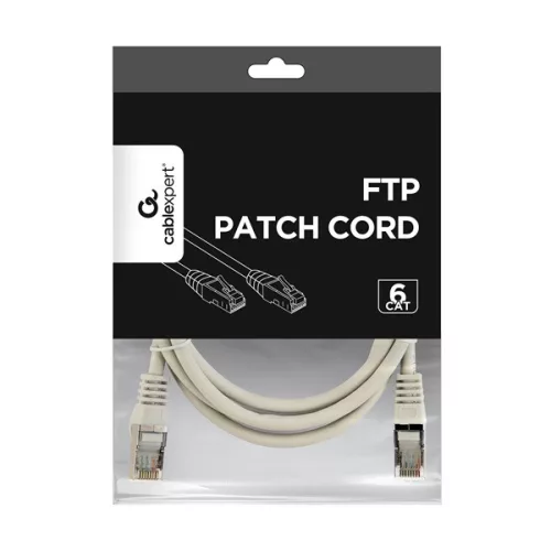Gembird PP6-15M 15m RJ45 CAT6 FTP - RJ45 CAT6 FTP M/M szürke patch kábel