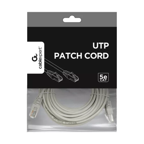 Gembird PP12-7.5M 7,5m RJ45 CAT5e UTP M/M szürke patch kábel