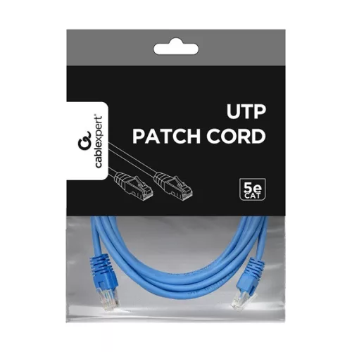 Gembird PP12-3M/B 3m RJ45 CAT5e UTP M/M kék kábel