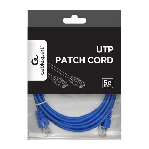 Gembird PP12-2M/B 2m RJ45 CAT5e UTP M/M kék kábel