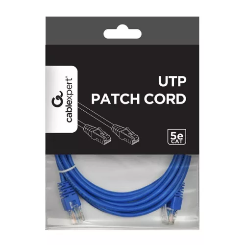 Gembird PP12-2M/B 2m RJ45 CAT5e UTP M/M kék kábel