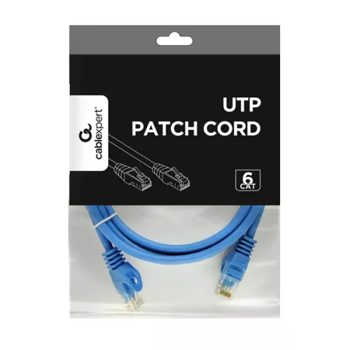 Gembird PP6U-2M/B 2m RJ45 CAT6 UTP M/M kék kábel