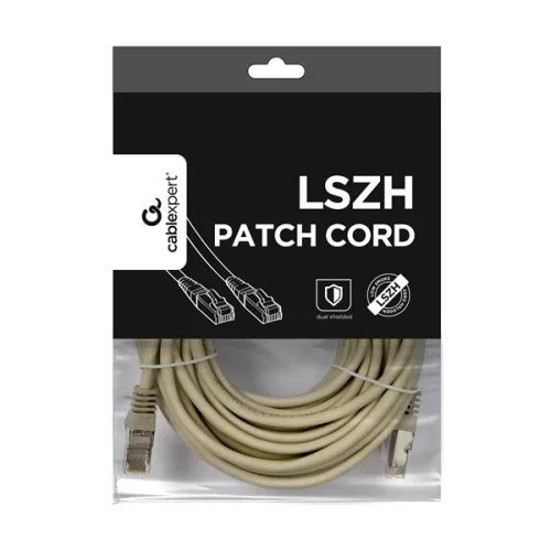Gembird PP6A-LSZHCU-10M 10m RJ45 CAT6A S/FTP - RJ45 CAT6A S/FTP M/M szürke patch kábel
