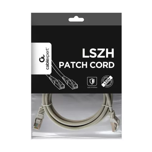Gembird PP6A-LSZHCU-2M 2m RJ45 CAT6A S/FTP - RJ45 CAT6A S/FTP M/M szürke patch kábel