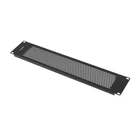   Lanberg AK-1412-B 19" 2U fekete fém hálós/perforált vakpanel