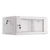 Lanberg WF01-6404-10S 19" 4U SZÉL:600mm MÉLY:450mm MAG:290mm lapraszerelt üvegajtós szürke fali rack szekrény