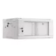 Lanberg WF01-6404-10S 19" 4U SZÉL:600mm MÉLY:450mm MAG:290mm lapraszerelt üvegajtós szürke fali rack szekrény