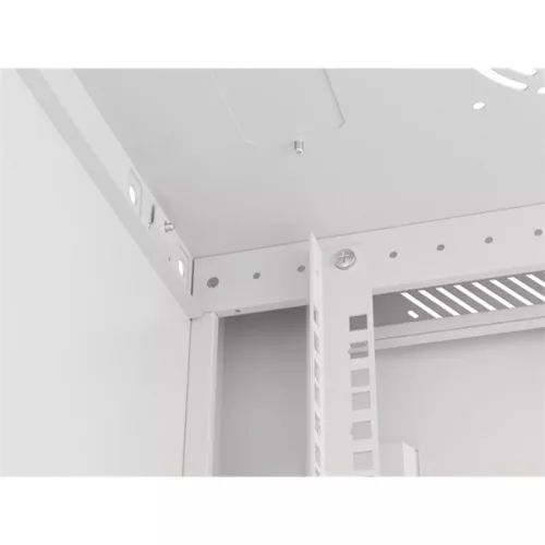 Lanberg WF01-6404-10S 19" 4U SZÉL:600mm MÉLY:450mm MAG:290mm lapraszerelt üvegajtós szürke fali rack szekrény