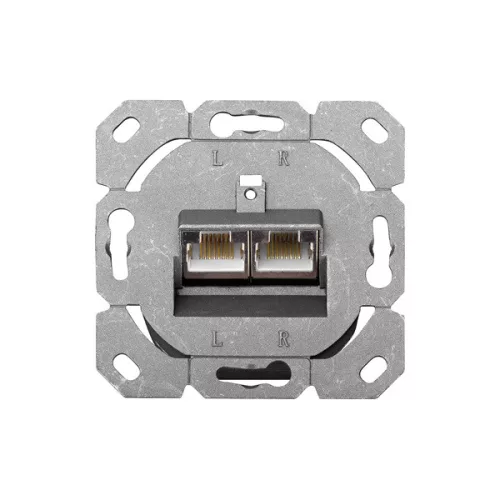 DIGITUS DN-9006-N Cat.6 Modulo50 dupla falon kívüli aljzat 2xRJ45 árnyékolt csatlakozóval