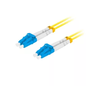   Lanberg FO-LULU-SD11-0100-YE Monomódusú duplex optikai patch kábel 2xLC/UPC csatlakozóval 10m
