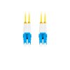 Lanberg FO-LULU-SD11-0100-YE Monomódusú duplex optikai patch kábel 2xLC/UPC csatlakozóval 10m