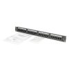 DIGITUS DN-91624U-CR 19" 1U 24port Cat.6 kompakt fekete árnyékolatlan Patch Panel