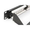 DIGITUS DN-91624U-CR 19" 1U 24port Cat.6 kompakt fekete árnyékolatlan Patch Panel